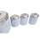 Premier Housewares 4Pc White Marble Effect Storage Set, Kitchen Storage Set, 4 Piece Kitchen Canister Set, Metal Canisters 5
