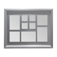 Premier Housewares Silver 9 Photo Multi Photo Frame