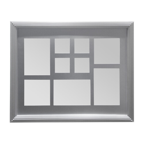 Premier Housewares Premier Housewares Silver 9 Photo Multi Photo Frame