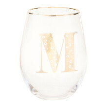 Premier Housewares Letter M Stemless Wine Glass