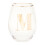Premier Housewares Premier Housewares Letter M Stemless Wine Glass 1