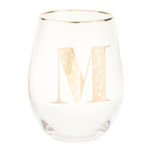 Premier Housewares Premier Housewares Letter M Stemless Wine Glass