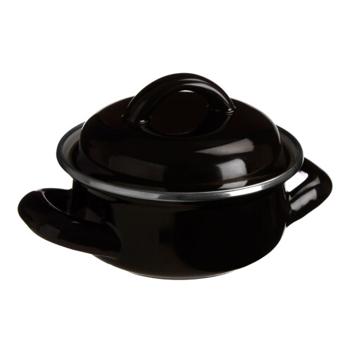 Premier Housewares Premier Housewares Porter Black Enamel Mini Casserole Dish 1