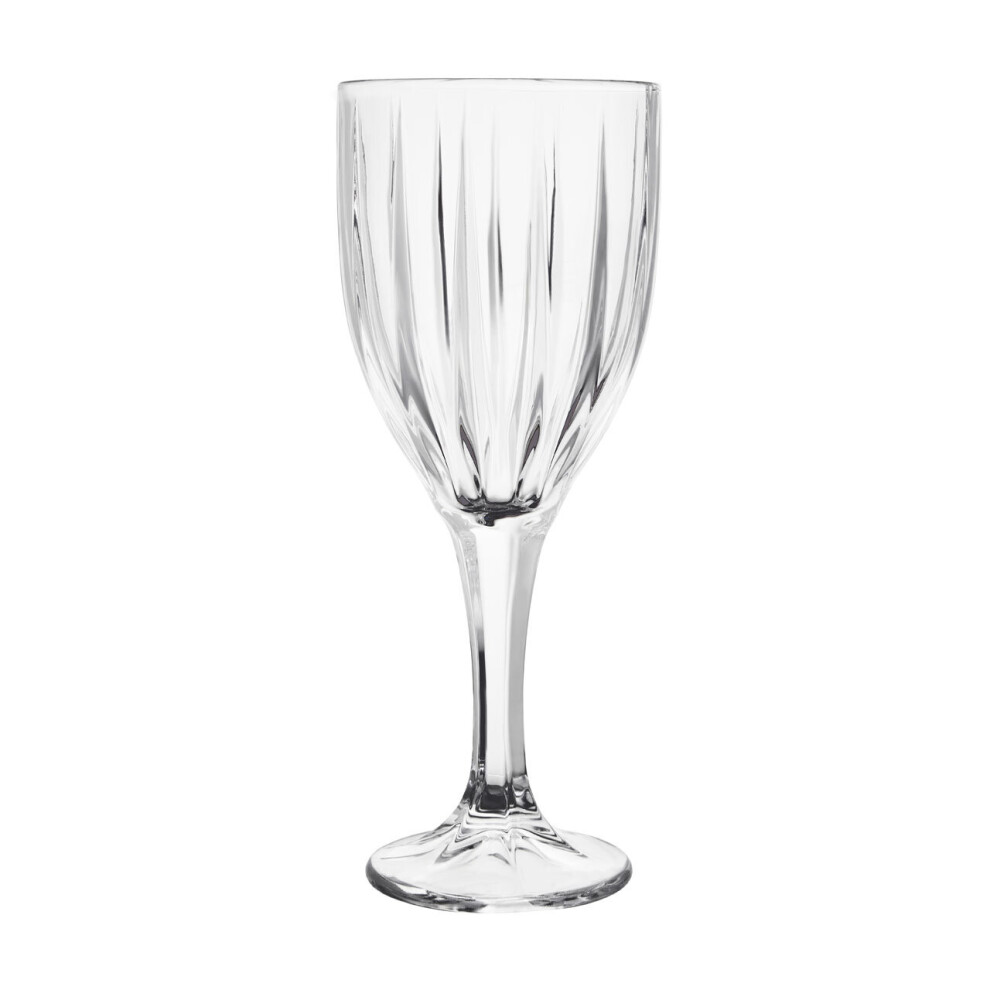 Set Of Four Beaufort Crystal Clear Wine Glasses