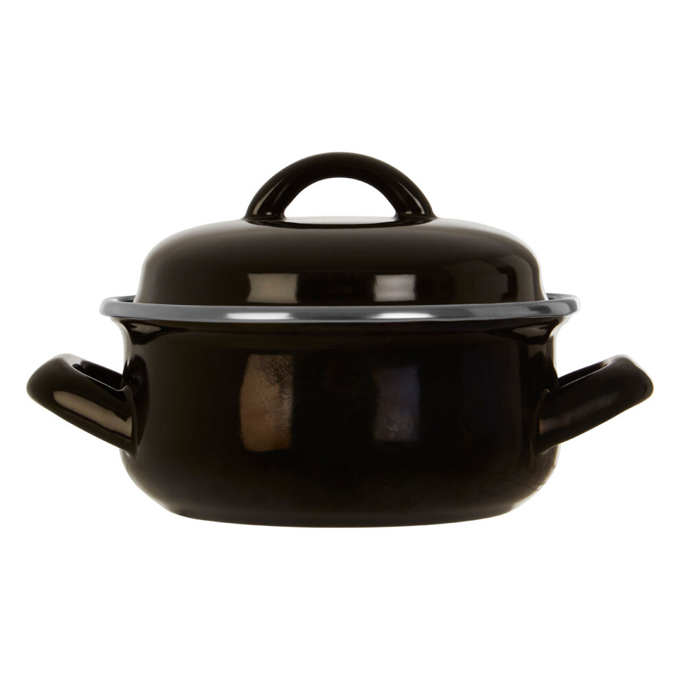 Premier Housewares Porter 12Cm Dia Mini Casserole Dish Black