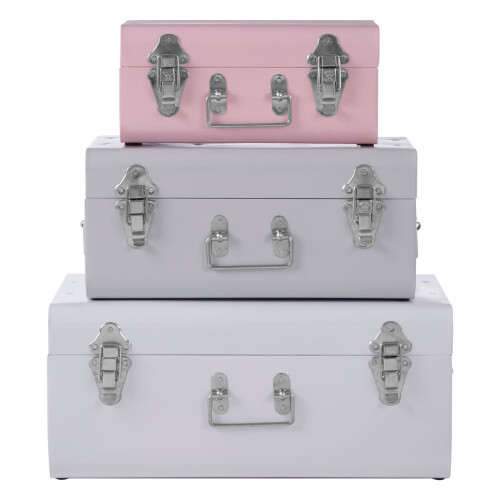 Premier Housewares Premier Housewares Set of 3 Assorted Colors Storage Trunks
