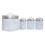 Premier Housewares 4Pc White Marble Effect Storage Set, Kitchen Storage Set, 4 Piece Kitchen Canister Set, Metal Canisters 1