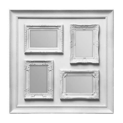 Premier Housewares Premier Housewares Vintage Style Silver 4 Photo Frame