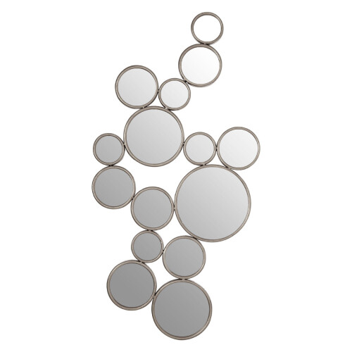 Premier Housewares Premier Housewares Zariah Large Silver Multi Circle Wall Mirror