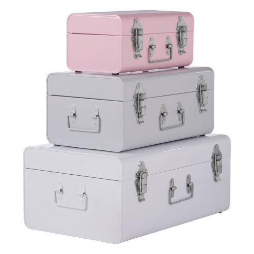 Premier Housewares Premier Housewares Set of 3 Assorted Colors Storage Trunks 1