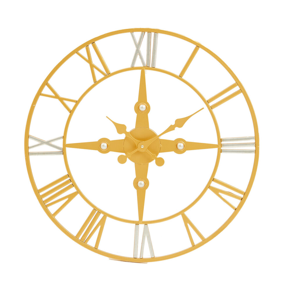 Premier Housewares Vitus Gold Silver Wall Clock