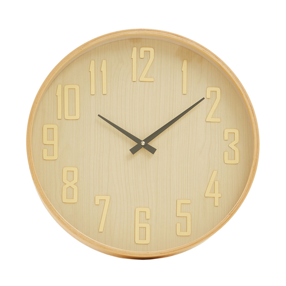 Premier Housewares Functional Natural Wall Clock, Sleek And Sturdy Wall Clock For Kitchen, Versatile Clock For Indoor Outdoor