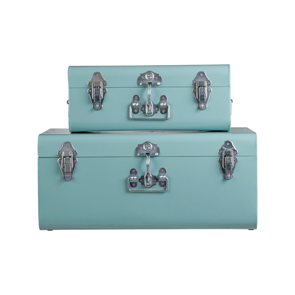 Premier Housewares Green Storage Trunks - Set of 2