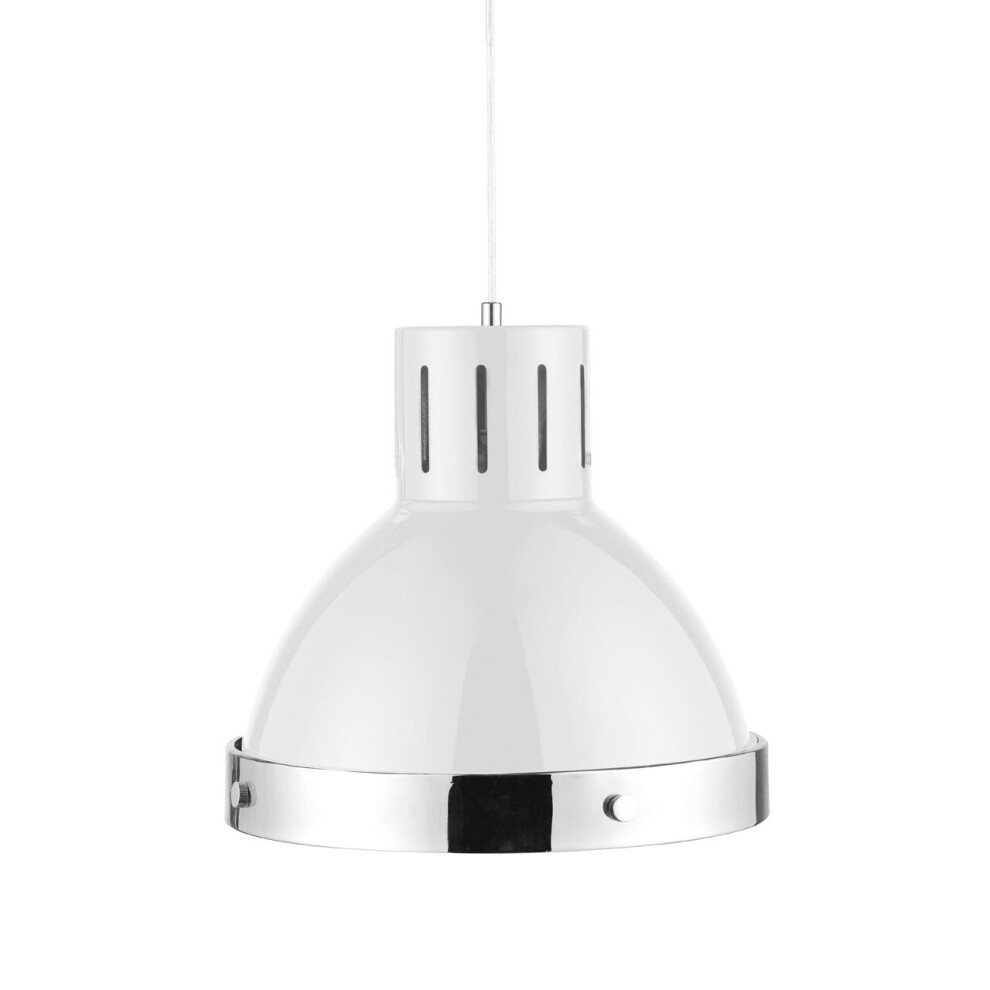 Premier Housewares White And Chrome Pendant Light