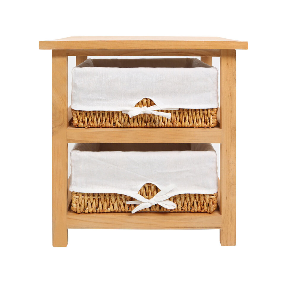 Premier Housewares Honey 2 Maize Baskets Storage Unit White