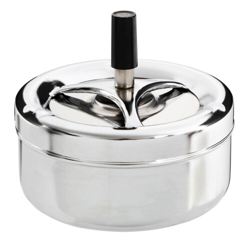 Premier Housewares Premier Housewares Chrome Effect Large Spinning Ashtray 1