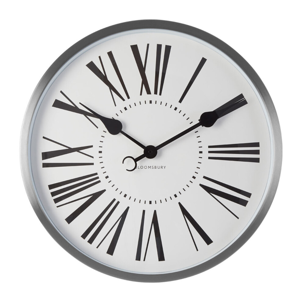 Premier Housewares Baillie Chrome Wall Clock