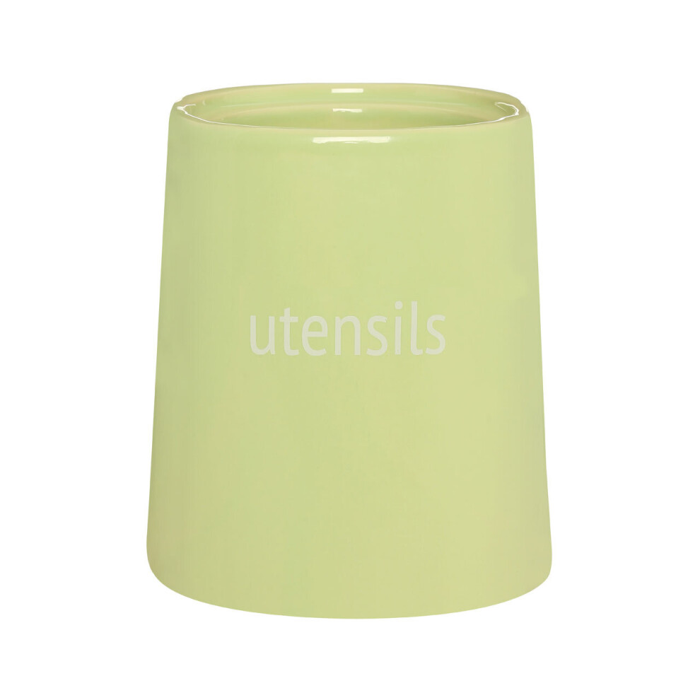 Premier Housewares Fletcher Ceramic Utensil Jar Green