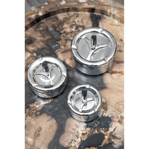 Premier Housewares Premier Housewares Chrome Effect Large Spinning Ashtray 2