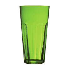 Green Glass Tumbler, Highball Glass Tumbler, Vintage Drinking Glass, Retro Drinking Glass, Green Tumbler