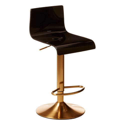 Premier Housewares Elegant Design Black Acrylic Bar Stool, Comfort And Stable Counter Stool, Height Adjustable Bar Stool 1