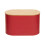 Premier Housewares Durable Red Bread Bin, Stylish Design Bread Bin For Dining Table, Natural Bamboo Lid Bread Container 2