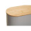 Premier Housewares Stylish Design Grey Bread Bin, Durable Bread Bin For Dining Table, Natural Bamboo Lid Bread Container 5