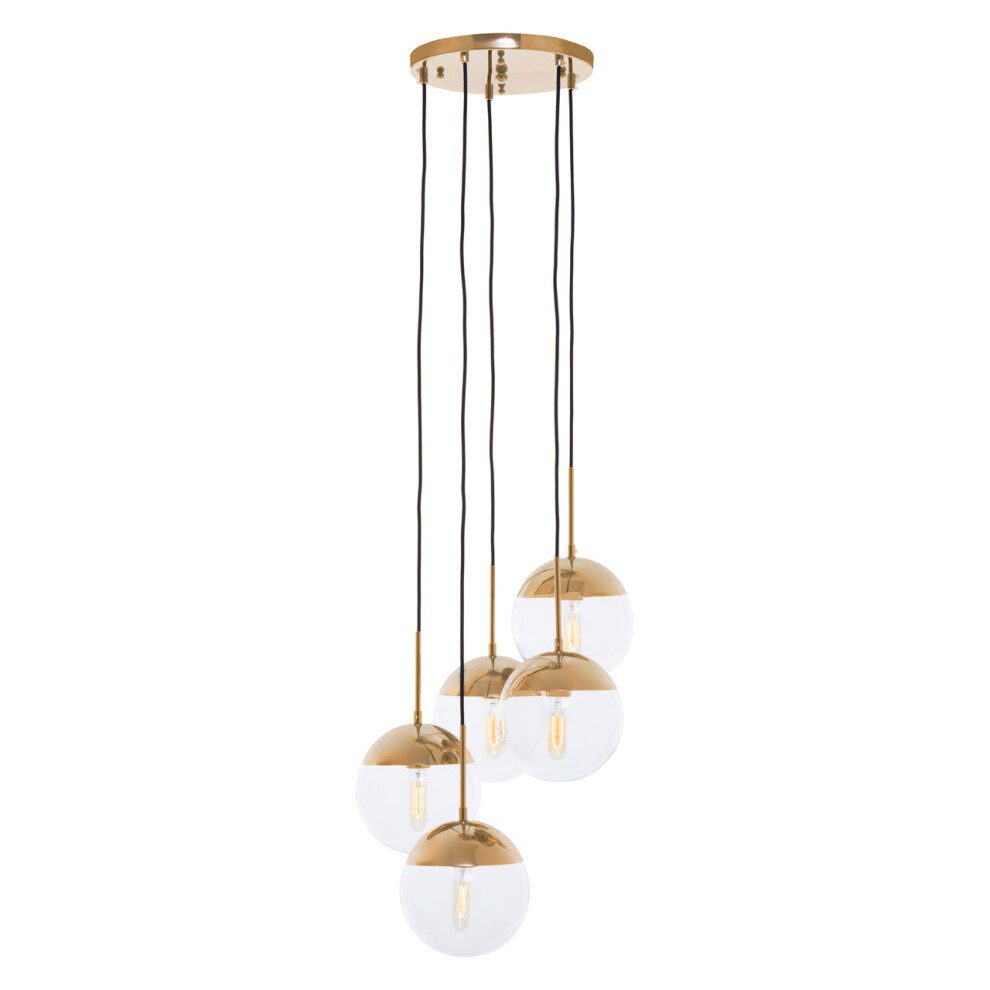 Premier Housewares Revive Gold Finish Five Pendant Lights-image-OPC-P8Z78DP-NEW