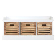 Natural and White 3 Drawer Chest, Contemporary Drawer Chest, Modern Drawers Unit, White 3 Drawer Dresser Unit