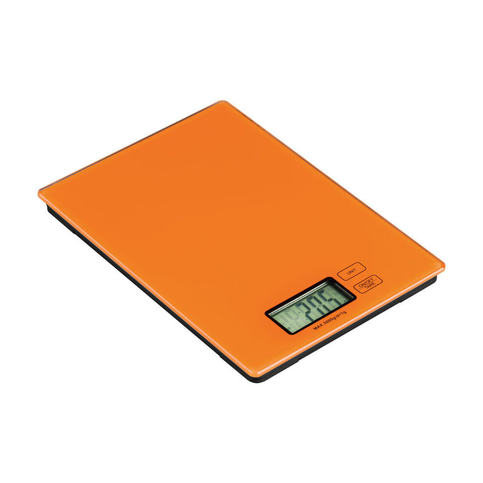 Premier Housewares Zing Orange Glass Kitchen Scale - 5kg