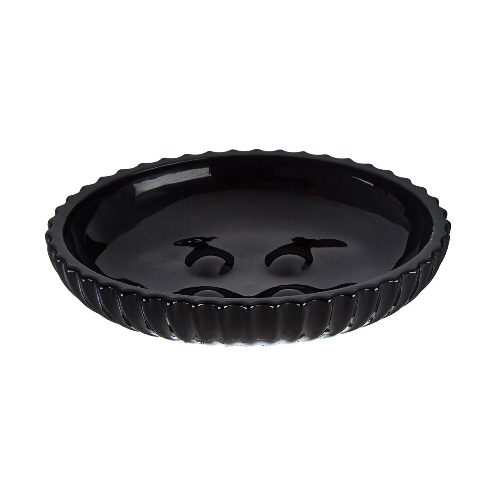 Premier Housewares Ticino Brittany Glass Soap Dish Black