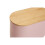 Premier Housewares Stylish Design Pink Bread Bin, Durable Bread Bin For Dining Table, Natural Bamboo Lid Bread Container 5