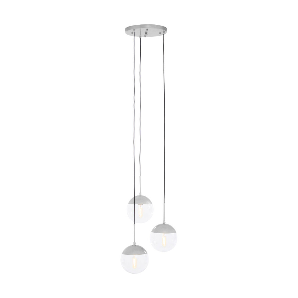 Premier Housewares Revive Chrome Finish 3 Pendant Light