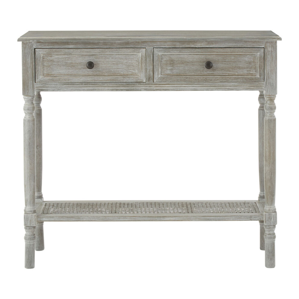 Premier Housewares Heritage 2 Drawers Slate Console Table Grey