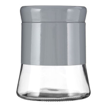 Premier Housewares Grey Steel Wrap Glass Storage Jar - 800ml