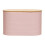 Premier Housewares Stylish Design Pink Bread Bin, Durable Bread Bin For Dining Table, Natural Bamboo Lid Bread Container 1