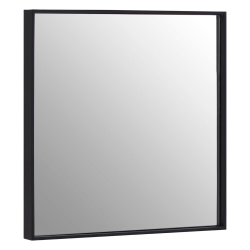 Premier Housewares Contemporary Black Small Square Wall Mirror, Reflective Wall Mirror, Versatile Antique Mirror for home 1