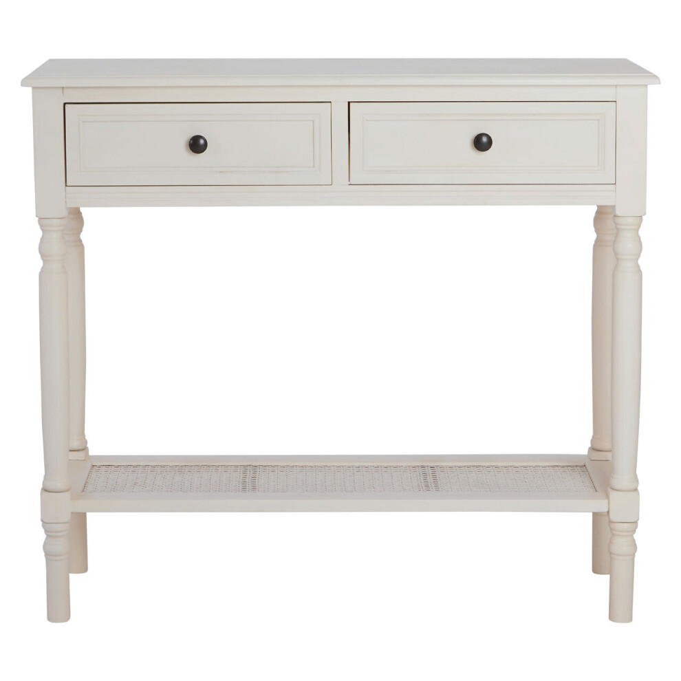 Premier Housewares Console Table For Hallway, Pine Wood Hallway Table For Home Décor, Wood Table With 2 Drawers For Office
