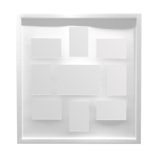Premier Housewares Premier Housewares White 9 Photo Square Multi Photo Frame