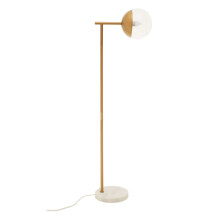 Effortlessly Eelegant Gold Finish Metal Floor Lamp, Versatile Tall Lamp On The Floor, Sturdy Bedroom Lamp