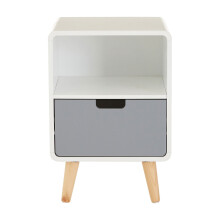 Versatile 1 Drawer Cabinet, Lightweight Display Case, White Narrow Storage Unit, Modern Bedroom Cabinet