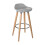 Premier Housewares Abs And Beech Wood Bar Stool, Space-Saver Kitchen Bar Stool, Footrest Barstool Bench 1
