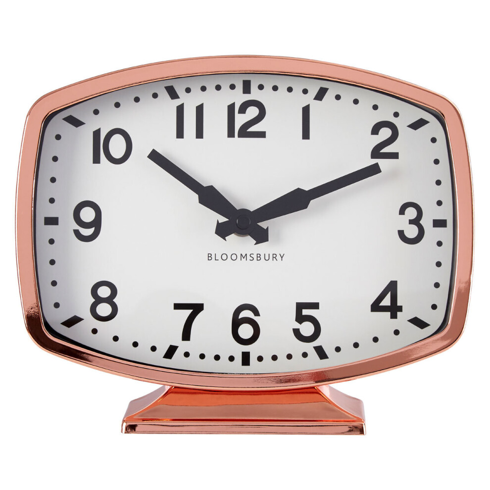 Premier Housewares Baillie Rose Finish Table Clock Gold