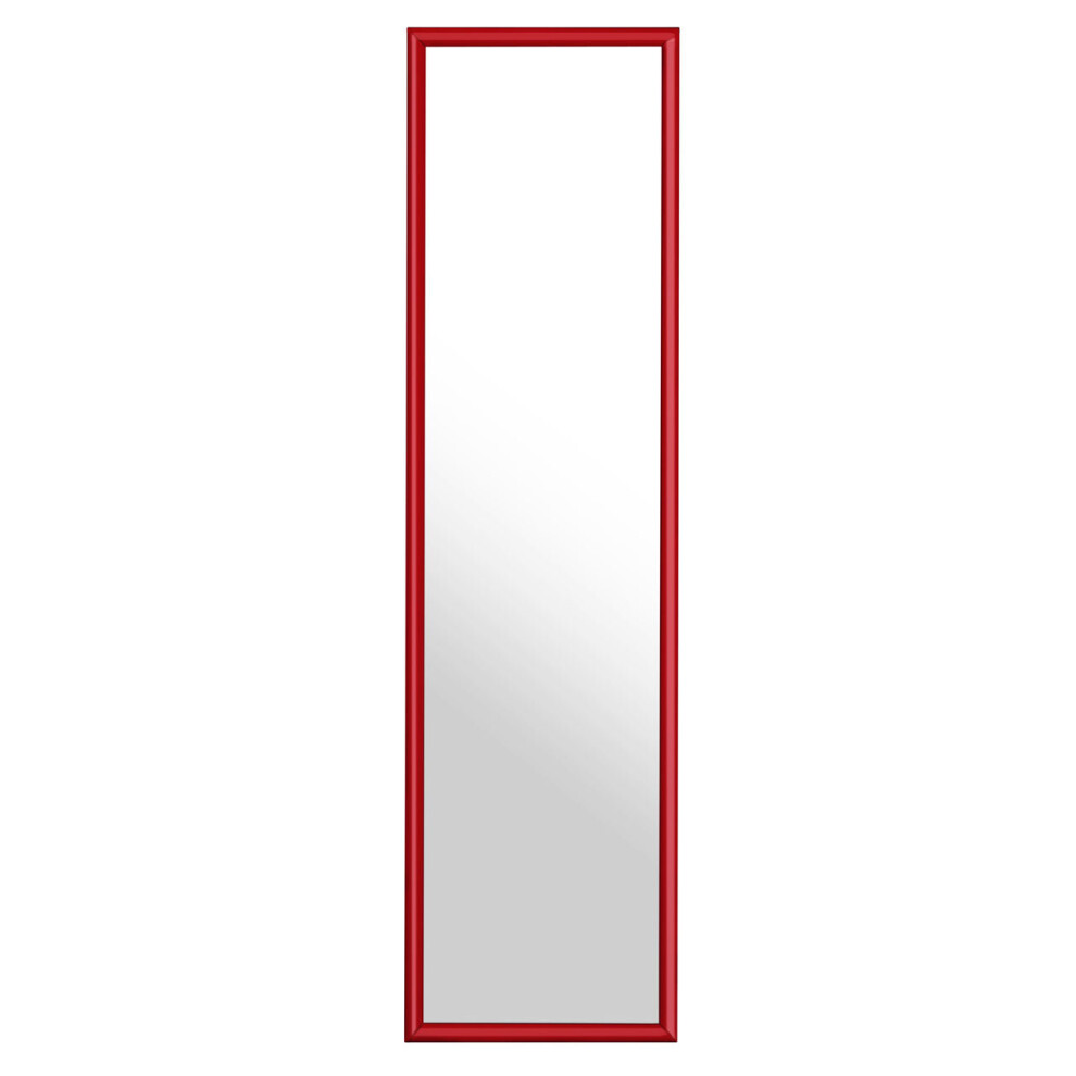 Premier Housewares Plastic Frame Over Door Mirror Red