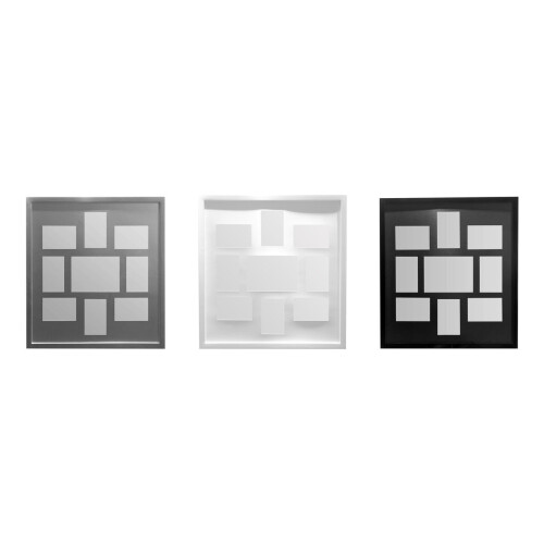 Premier Housewares Premier Housewares White 9 Photo Square Multi Photo Frame 1