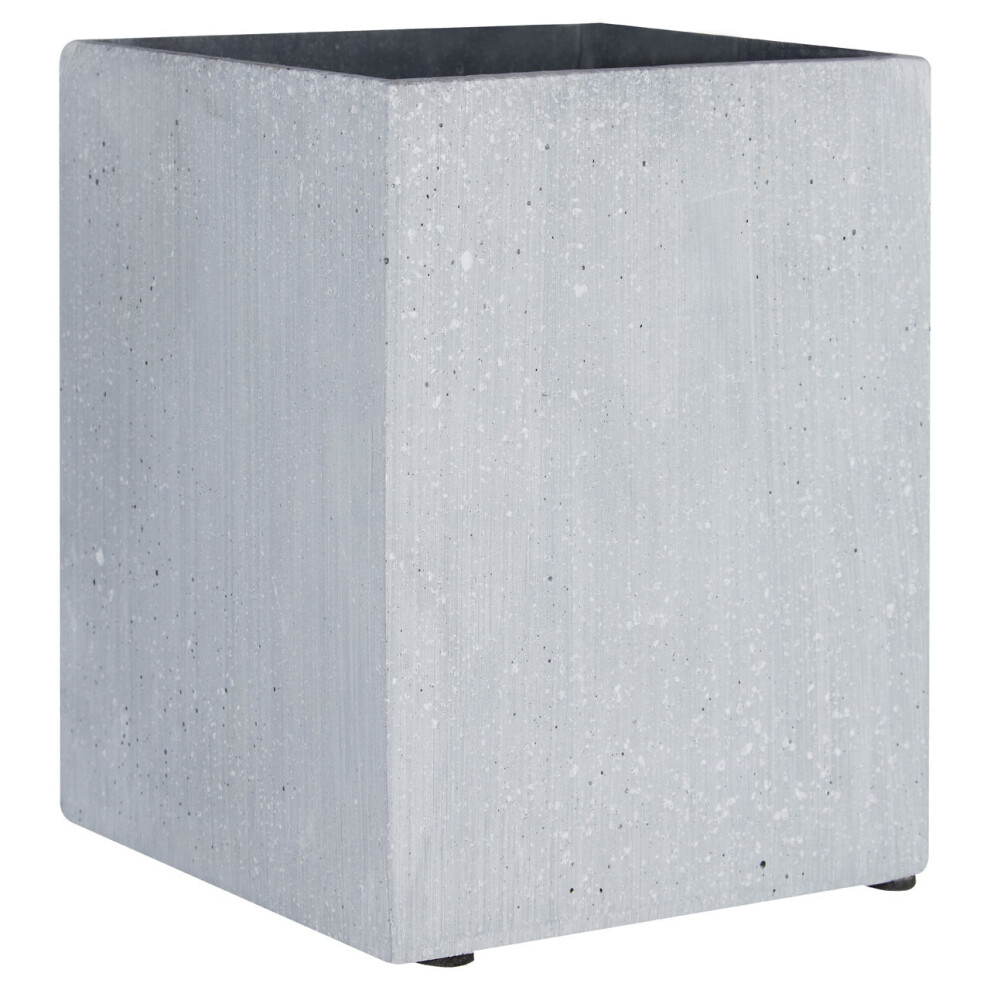 Premier Housewares Polyresin Small Square Vase Grey