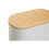 Premier Housewares Stylish Design White Bread Bin, Durable Bread Bin For Dining Table, Natural Bamboo Lid Bread Container 5