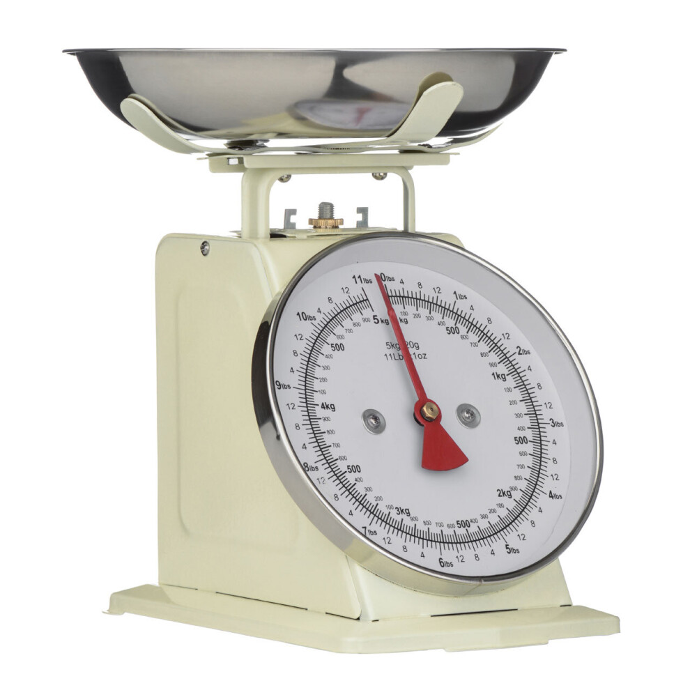 Premier Housewares Standing Kitchen Scale - 5Kg Cream