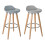 Premier Housewares Abs And Beech Wood Bar Stool, Space-Saver Kitchen Bar Stool, Footrest Barstool Bench 2