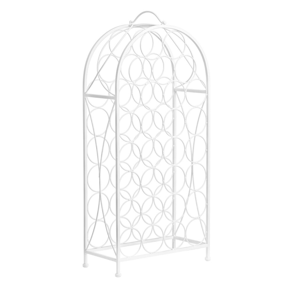 Premier Housewares Cafe Cassis Powder 29 Bottles Wine Rack Cream